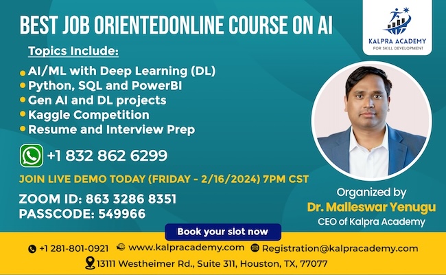 Join LIVE Demo Today for Online Course on AI